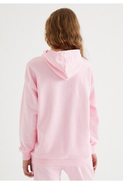 WESTMARK LONDON Women's Pink Oversize Fit Hooded Sweatshirt