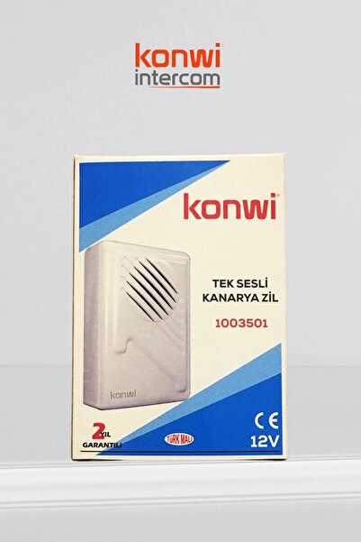 Konwi Tek Sesli Kanarya Kapı Zili 12v