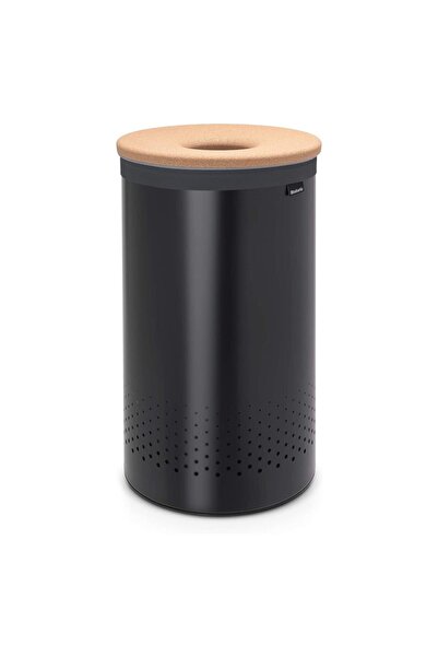 Brabantia Matt Black Mushroom Lid Laundry Basket 60L