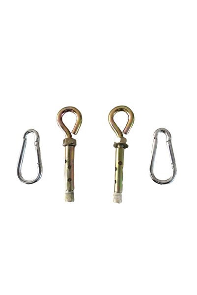 REMEGE 2 Adet Salıncak Asma Aparatı - Hamak Asma Aparatı - Kancalı Çelik Dübe...