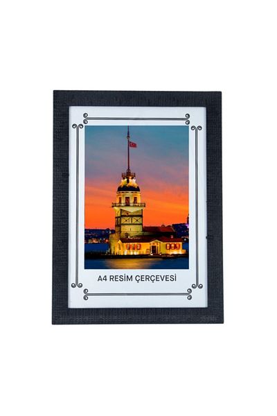 Selçuklu Sanat 1. Πλαίσιο Α4 - 22mm Μαύρο Πακέτο 5