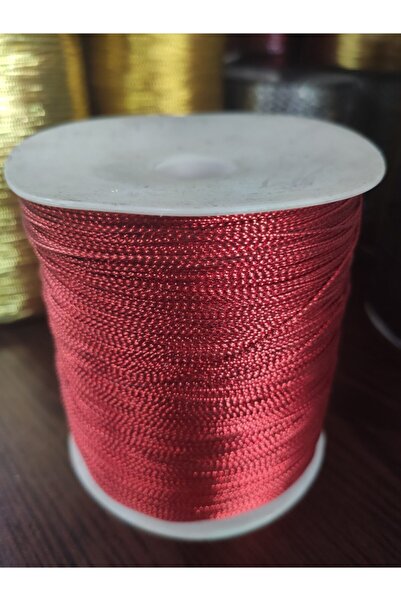 GREENTON Simli Zincir Görünümlü Kordon 50 Metre Koyu Kırmızı