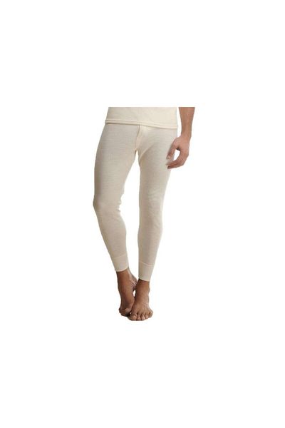 Hasyün Men's Cream Fine Thermal Wool Woolmark Certified Ekoteks Certificated Long Wool Underwear