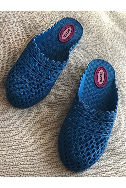 GEZER Kadın Modern Önü Kapalı Kaymaz Taban Şık Balkon Banyo Ev Içi Plaj Terliği