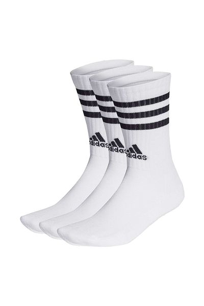 adidas Unisex Socken, 3er Pack - 3-Streifen Cushioned Crew, Logo, Streifen, gepolstert