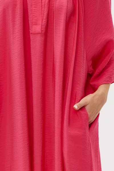 Trendyol Modest Fuchsiový výstřih do V s polovičním rukávem Aerobin Woven Kimono & Kaftan Šaty Jalabiya TCTSS24KK00002