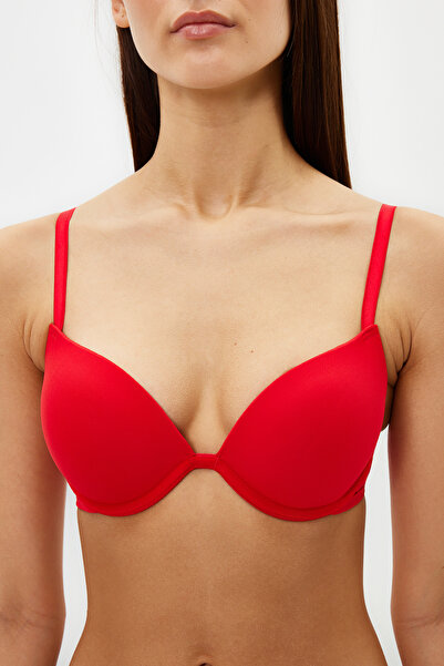 Trendyol Collection Ρόδι Λουλουδάκι Extra Push-Up T-shirt Σουτιέν Πλεκτό σουτιέν THMAW22SU0004