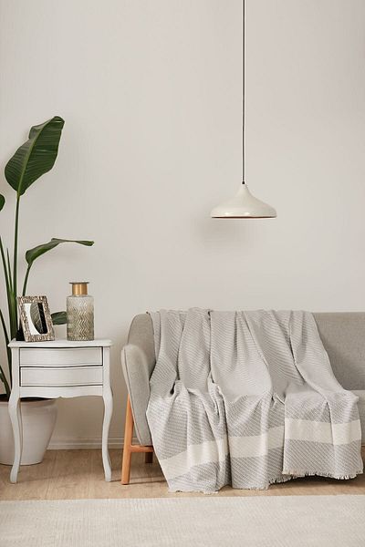 Karaca Home Κάλυμμα καναπέ Wilma Grey 170x210 εκ