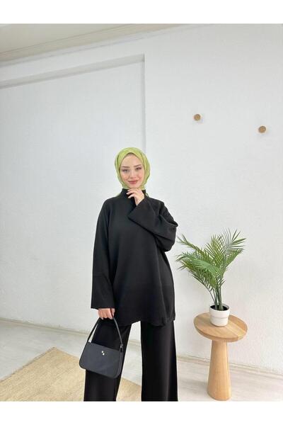 lurex moda YANDAN YIRTMAÇLI İKİLİ TAKIM