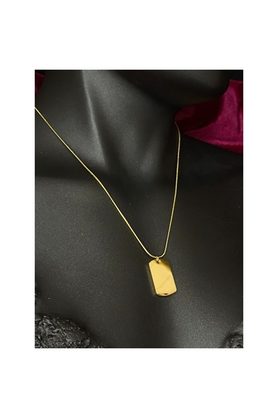 rosshine Gold Künye Çelik Kolye