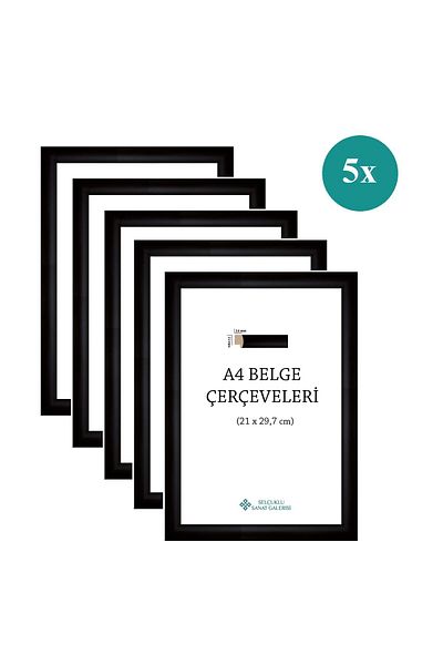 AS TİCARET A4 Frame 1stClass 22mm Pack of 5 (COLOR: BLACK)