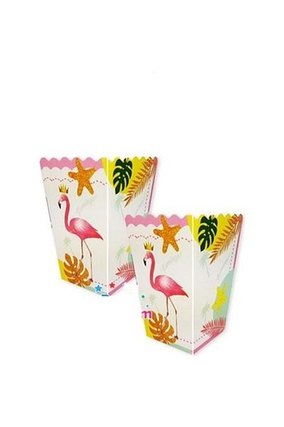 TURKUAZ PARTY Corn Box - Flamingo - 15x15 Cm