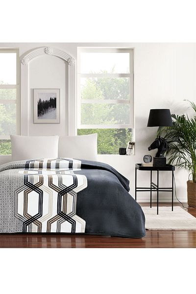 Taç Orfeo Navy Blue Double Blanket