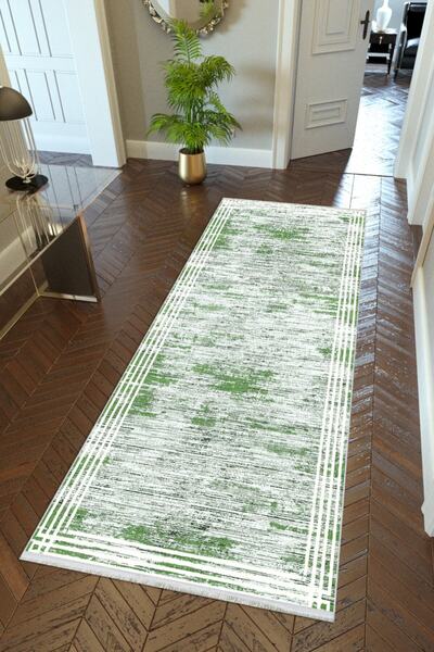 10 Post Online Covor subțire verde gri digital cu imprimeu cu bază anti-alunecare - poate fi tăiat și spălat