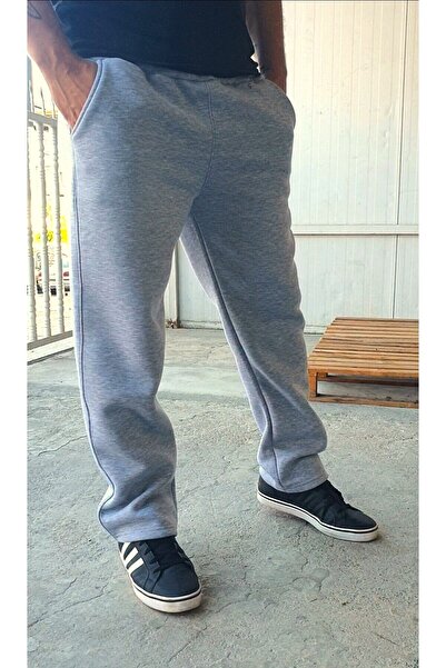 FİTGO Pantaloni de trening pentru bărbați, gri, supradimensionați, cu picior ...