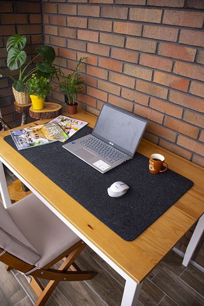 garaccu Space Patterned Desk Organization Pad, Desktop Organizer Mat Anthracite 50x100 Cm