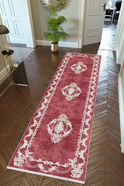 10 Post Online Runner Classic Burgundy Anti Slip Cut Washable Thin Digital Printing Hallway Carpet