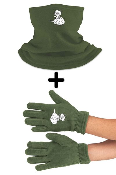 herotasarım Σετ γάντια Son Goku Bollu - Κολάρα λαιμού Beanie bll4661
