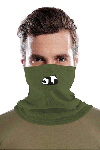 herotasarım Panda Patterned Neck Collar Beanie Gloves Set - BLL4468