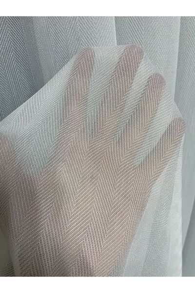 Cortibo Herringbone 1 in 2 Sparse Pleated Tulle Curtain
