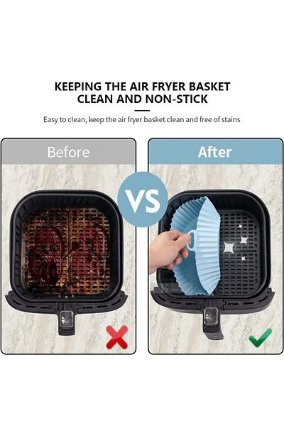 LOVYCO 2 Pieces Silicone Cooking Bowl Compatible with All Airfryers - Airfryer Silicone Cup - Bpa Free-