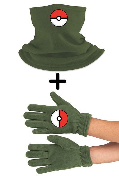 herotasarım Σετ Poke Ball και Neck Collar Beanie Gloves - bll4988