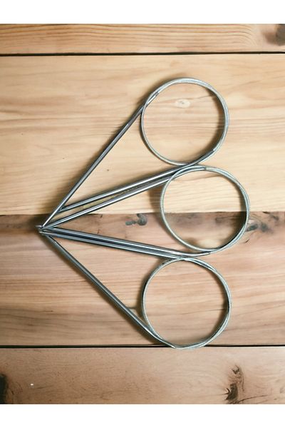 Masal Örgü Evi Steel Wire Fishing Line Knitting Needle Set 60 Cm 4-4.5 and 5 Numbers