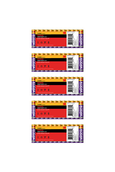 Kodak (12X5) 60 Adet Çinko Karbon Ince Pil - Ekonomik Paket