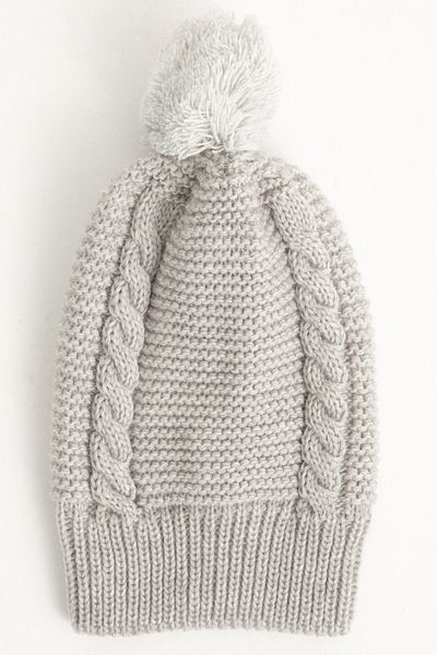 Little Jom Pompom Knitwear Baby Hat, Knitwear Baby Beanie, Single Pompom, Cotton (0-18 Months)