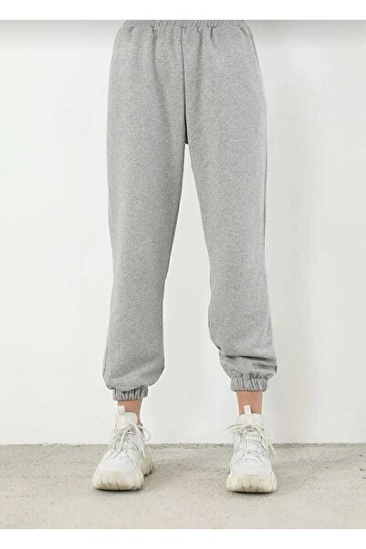 UYN SPORT Γυναικεία αθλητική φόρμα με ψηλόμεσο γκρι χρώμα και ελαστική μέση μ...