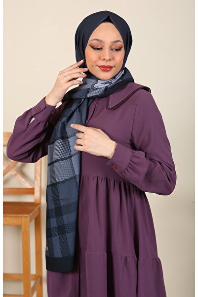 ERGÜL Hijabchi Plaid Patterned Medina Silk Shawl