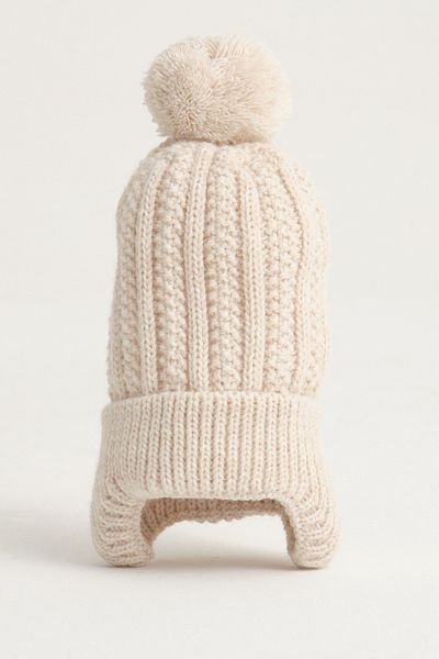 Little Jom Pompom Knitwear Baby Hat, Knitwear Baby Beanie, Single Pompom (0-18 Months)