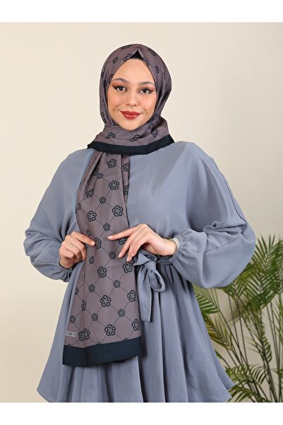 ERGÜL Şal de mătase Medina cu model Hijabchi clasic