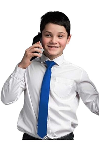 Trenderrs ربطة عنق مطاطية من الساتان للأولاد من عمر 5 إلى 10 سنوات