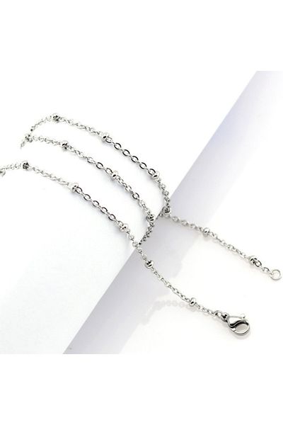 Chavin 2 Mm. 50 Cm. Bulk Steel Necklace Chain - Fine between Eb28