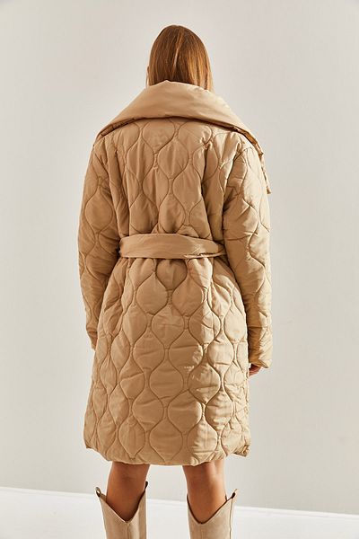 Bianco Lucci Dámsky oversize puffer kabát s kovovými gombíkmi