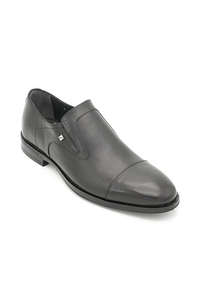 Fosco 1593 Fosco Genuine Leather Large Size Men's Shoes Black Rubber