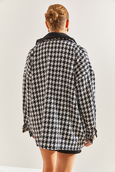 Bianco Lucci Dámský kabát se vzorem Houndstooth