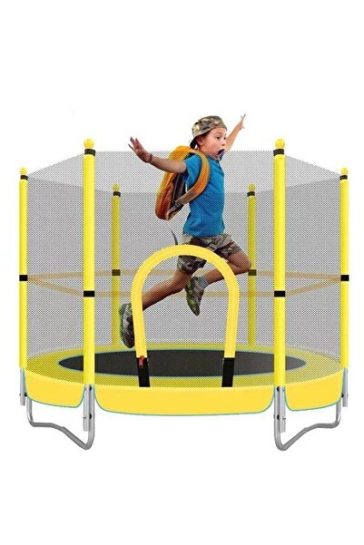 Clifton Çocuk Trambolini Fileli Korumalı 152 Cm Kolay Kurulum Ev Bahçe Tipi