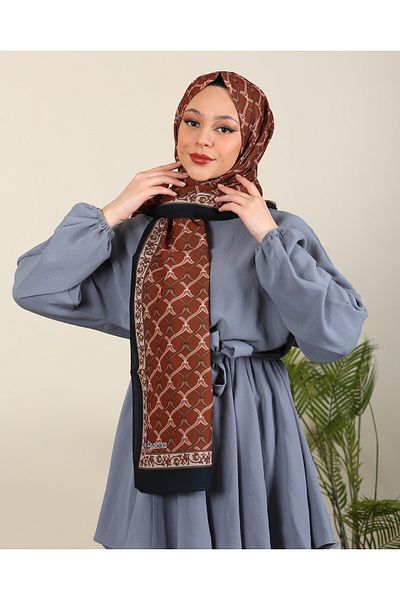 hijabchi Seria de modele de apă cu șal de mătase Medina - Colecții noi de culoare cărămidă