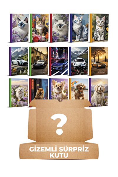 YAPAY ZEKA SANAT 6-dijelni sveska mešovita Prugasto Karirano prazna 96 stranica