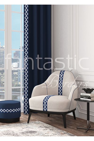 FANTASTIC BORDERS BORDURĂ / ACCESORII CURTINE LĂȚI ȚESUTE MULTICOLORE (7 CM. LĂȚime - 3,5 MT. LUNGIME)