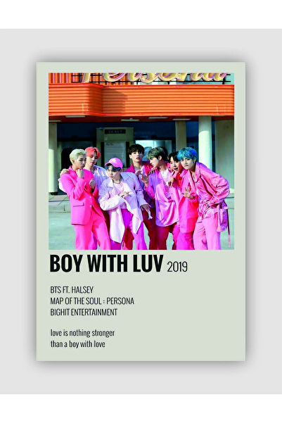fırsatlar diyarı BTS Boy With Luv K-pop Duvar Posteri - Duvar Dekoru - Kalın ...