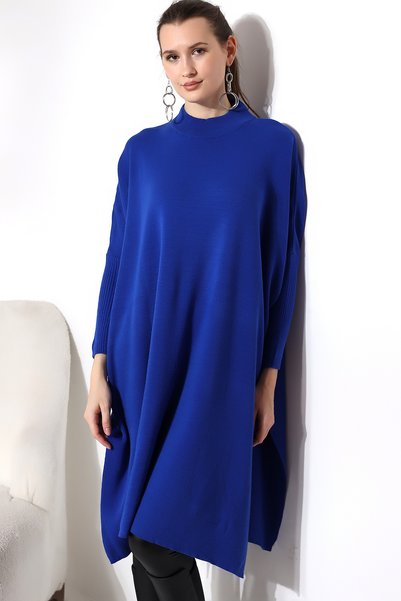 Devinka Pulover Poncho pentru tricotaje cu fantă lungă supradimensionată pentru damă