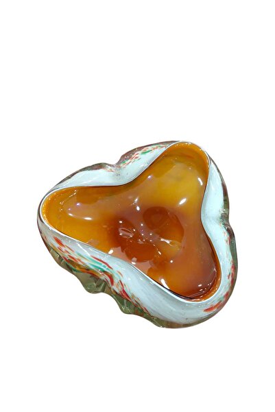 Dedemin Antikaları Vintage Murano El Yapımı Sunumluk/küllük (YILBAŞI TEMALI)