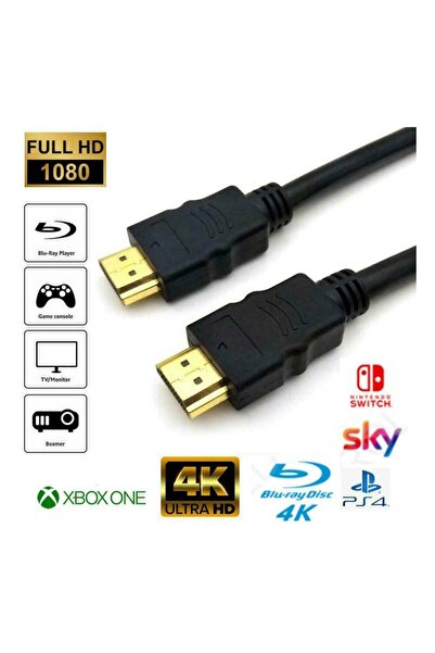 WOZLO Hdmi Kablo 4k 3d Ağ Destekli Altın Uçlu 4k 60hz 18g Bps Ultra Hd 4k Eth...