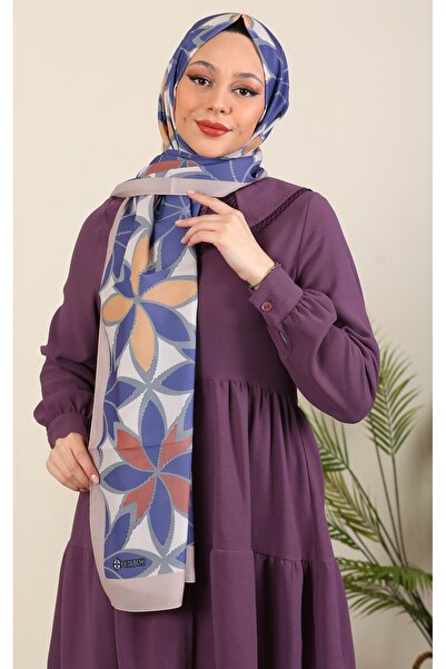 hijabchi سلسلة اللوتس النيلي - شال مديني منقوش مستورد IPegi، خيارات جديدة