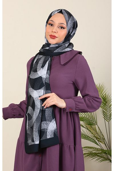 hijabchi Σειρά Black Medina Silk Shawl Ring - Νέα Συλλογή