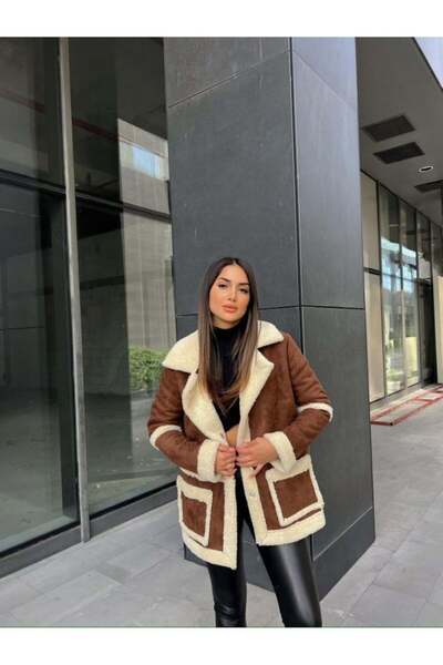 Mekafashion İçi Yünlü Nubuk Kaban 2545 TABA