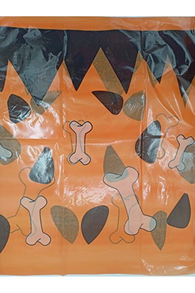 TURKUAZ PARTY مفرش طاولة بلاستيكي بطبعات العصر الحجري مقاس 120 × 180 سم